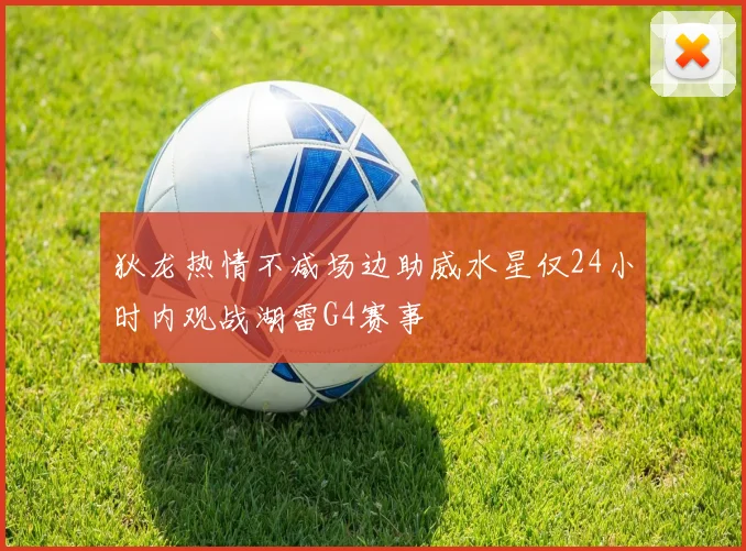 狄龙热情不减场边助威水星仅24小时内观战湖雷G4赛事